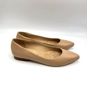 Walking Cradles Size 8.5 Nude Tan Beige Leather Comfort Ballet Flats‎ Shoes